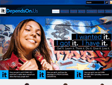 Tablet Screenshot of itdependson.us